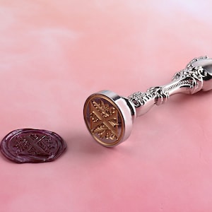 The metal seal/ Smooth surface treatment/Seal removable/Wedding Initials Seals Wedding Invitation Seal Sealing Wax Stamp Customer Order
