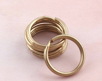 Split Key Ring Large Split Rings light gold 12mm Round Split Keyring Double Loops key rings key chain ring kerfob split keyrings Findings