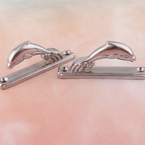 Silver Wall Hook Coat Hat Purse  Hanging Bathroom Towel Hook Tieback Curtain Cabinet Hook Vintage Hallway Hook Shabby Chic Decorative Hook