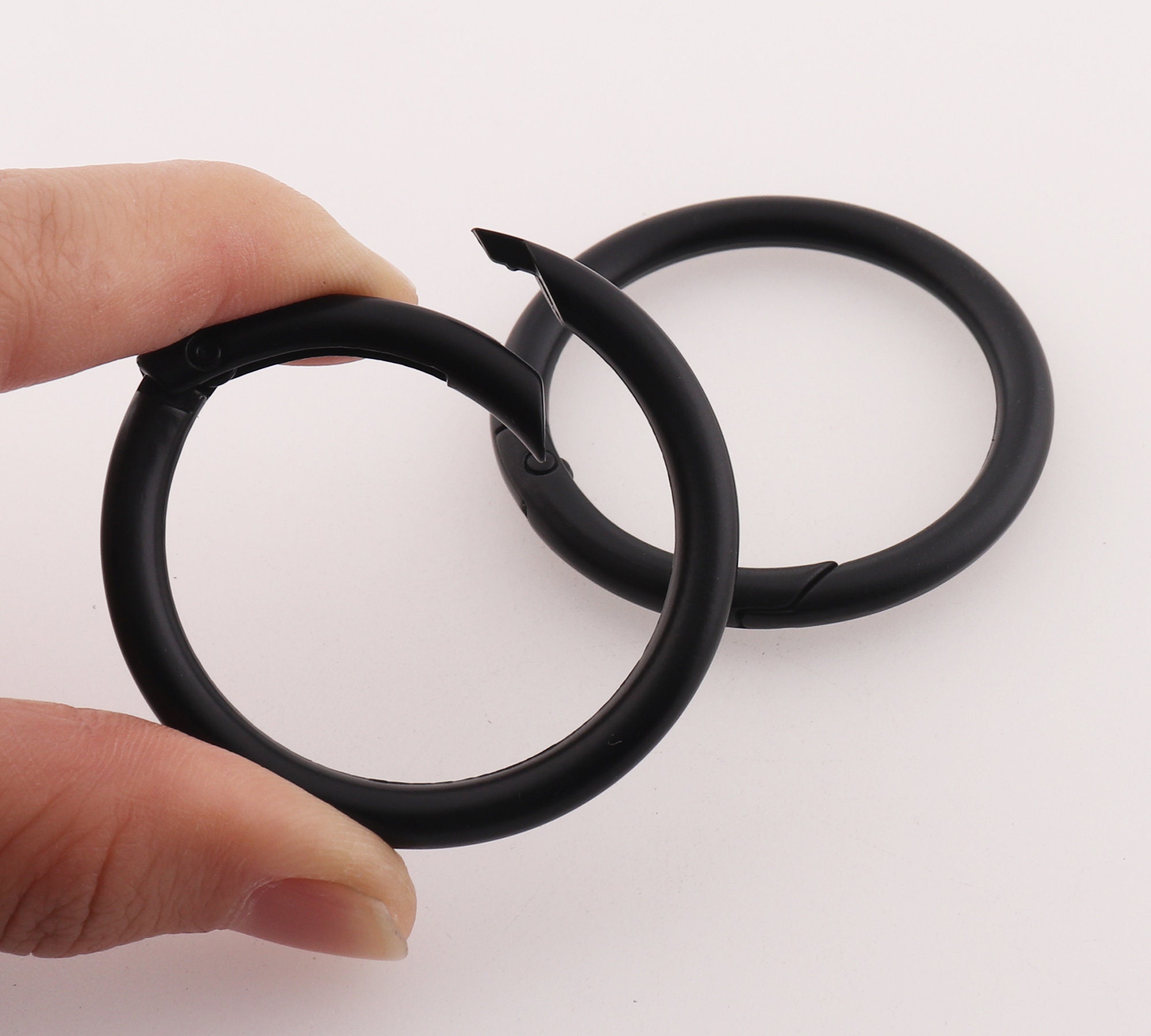 Black Spring O Ring Large Spring Ring Clasp Spring Gate Ring - Etsy