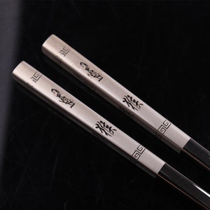 Chopstick tail non-slip design ,stainless steel chopsticks,Chinese zodiac chopsticks,Chinese style chopticks,monkey pattern chopsticks