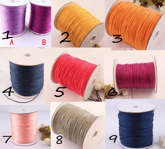 1.5mm Chinese Knot Nylon Cord Macrame Braiding Nylon Silk Chinese  Knot,light Gold Knotting DIY Beading Thread Cording,mala Thread -   Canada
