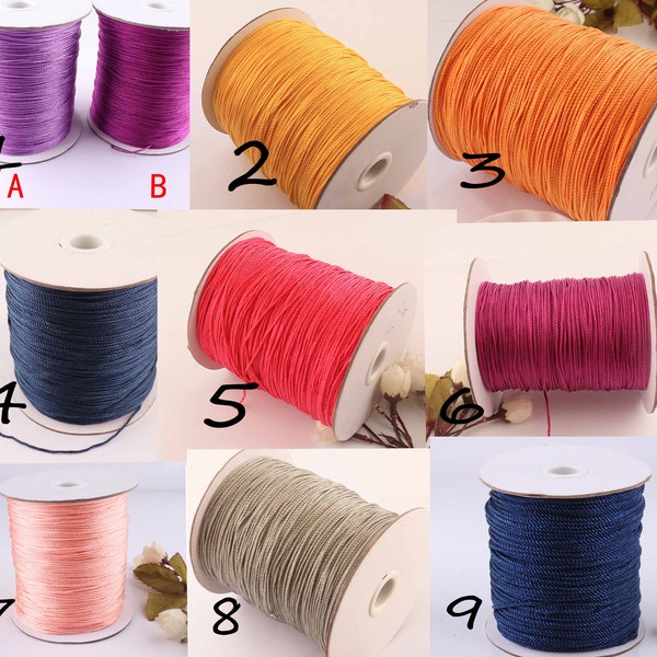 1.5mm Chinese Knot Nylon Cord Macrame Braiding Nylon Silk Chinese Knot,light gold Knotting DIY Beading Thread Cording,Mala Thread