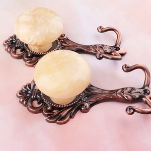 Vintage Cloth Hanger Heavy Duty Wall Hanger Bath Towel Hook Marble Wall Hook Tieback Curtain Hook Double Hook Shabby Chic Wall Hook
