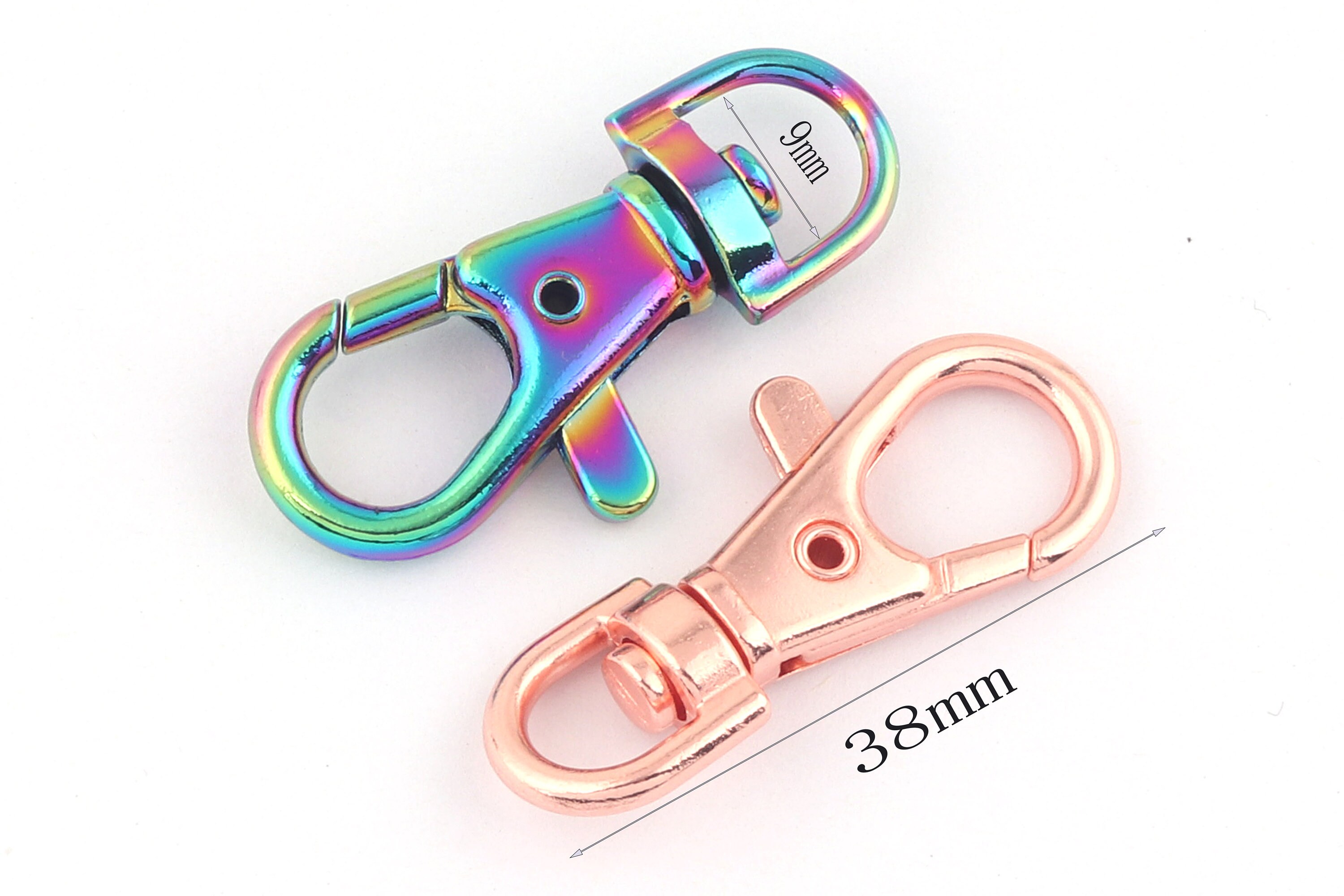 38mm 8 color Swivel Hook 1.5 Keychain with Key Rings Snap Etsy