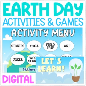 Virtual Earth Day Activities | Earth Day Party | Digital Earth Day Games and Activities