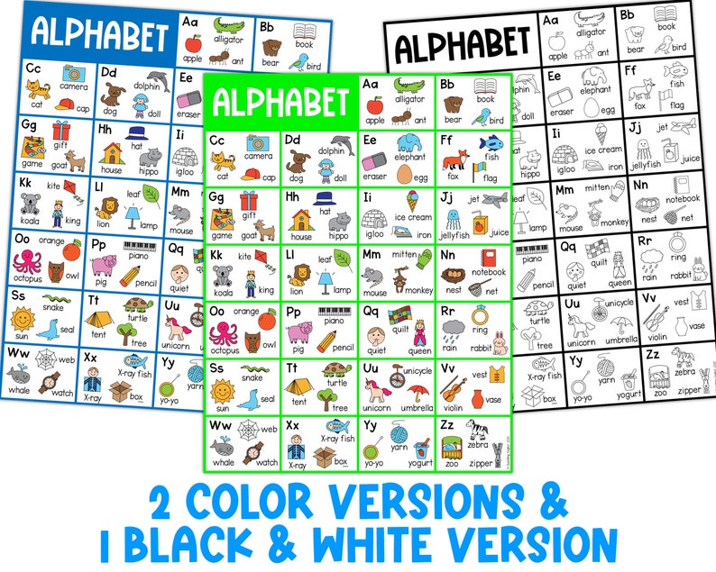 Alphabet Reference Sheet Alphabet Cheat Sheet Poster Etsy