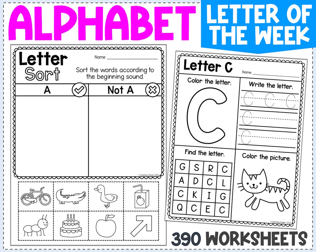 Letter of the Week A to Z Alphabet Curriculum for Preschool - Etsy
