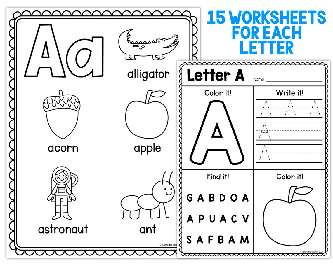 Letter of the Week A to Z Alphabet Curriculum for Pre-k and - Etsy