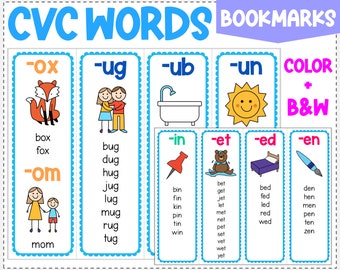 Cvc Word Family List - Etsy Cvc Word Family List - Etsy