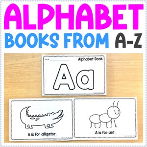 Alphabet Books A-Z | Printable Alphabet Books | Practice the Alphabet and Handwriting | Kindergarten Phonics Curriculum