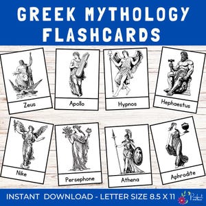 Cartes-éclair sur la mythologie de la Grèce antique - À la découverte des dieux, des déesses et des mythes !