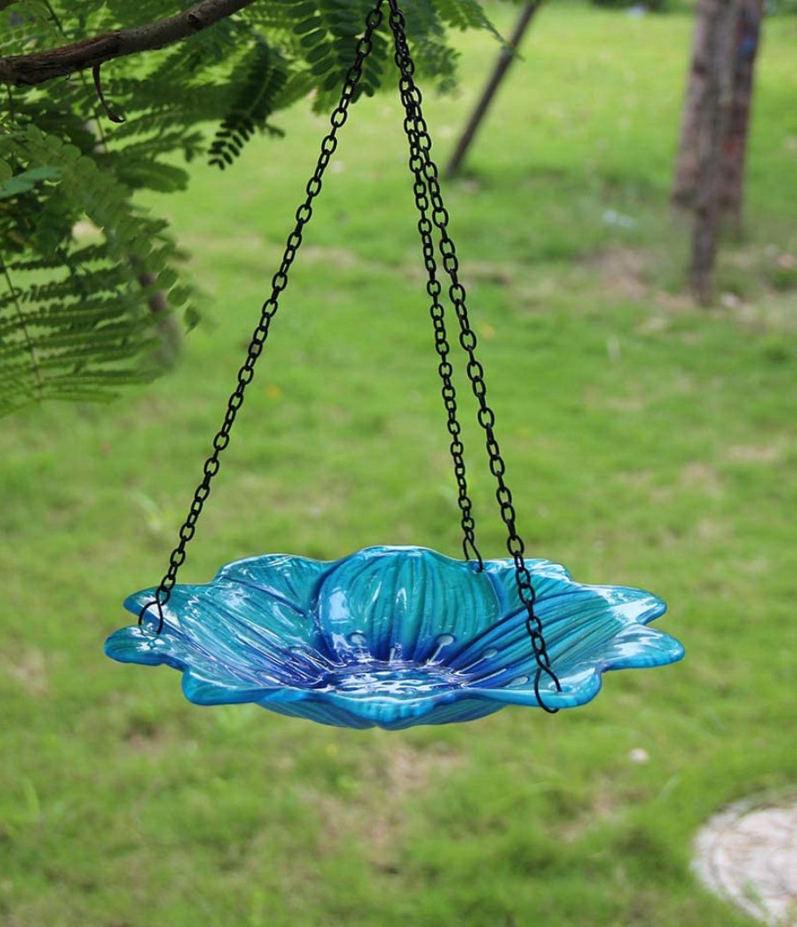 Outdoor Bird Bath Garden Bird Bath Hanging Bird Bath Etsy