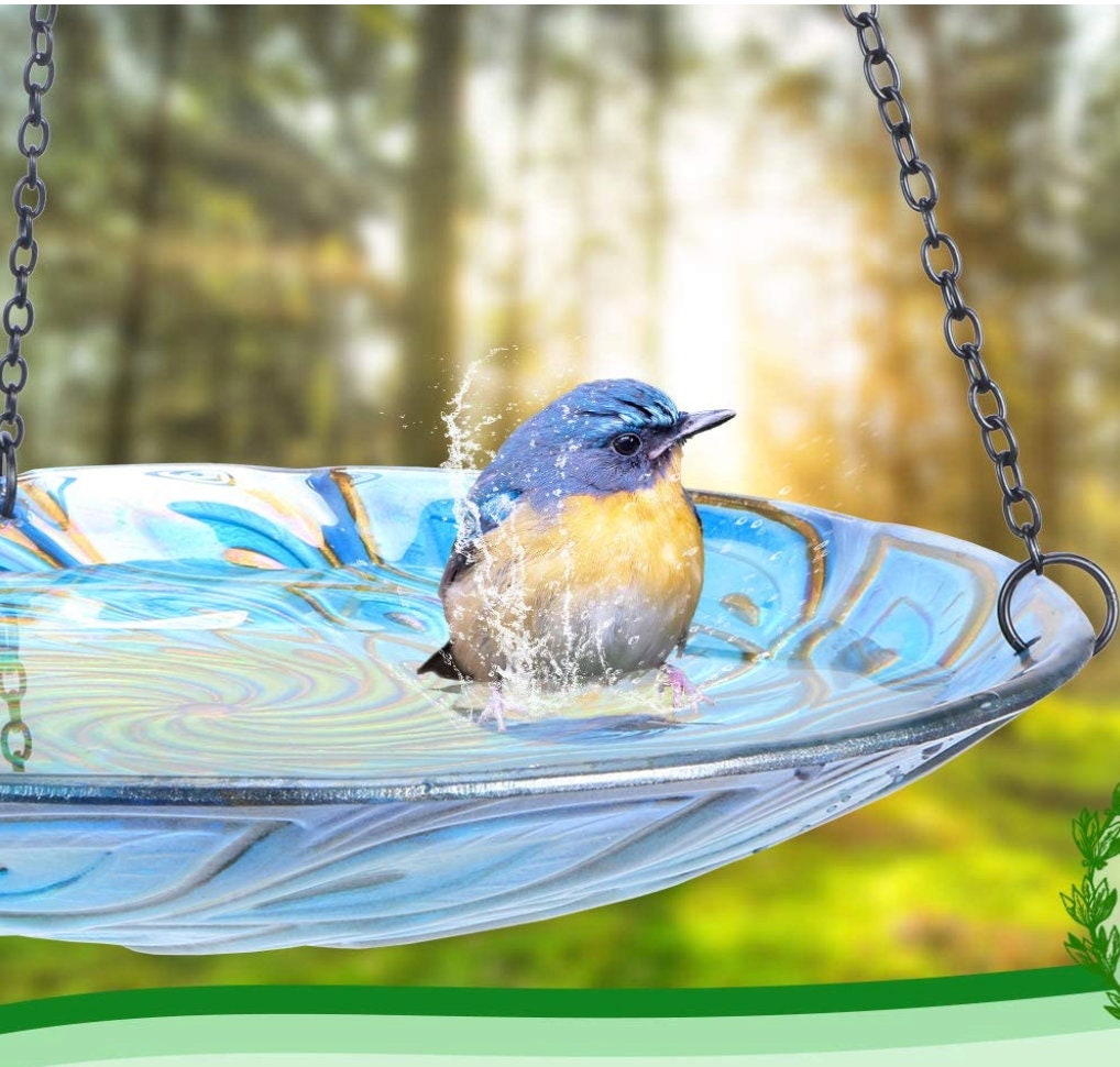 Hanging Bird Bath Bird Feeder Birdbath for the Outdoors Etsy