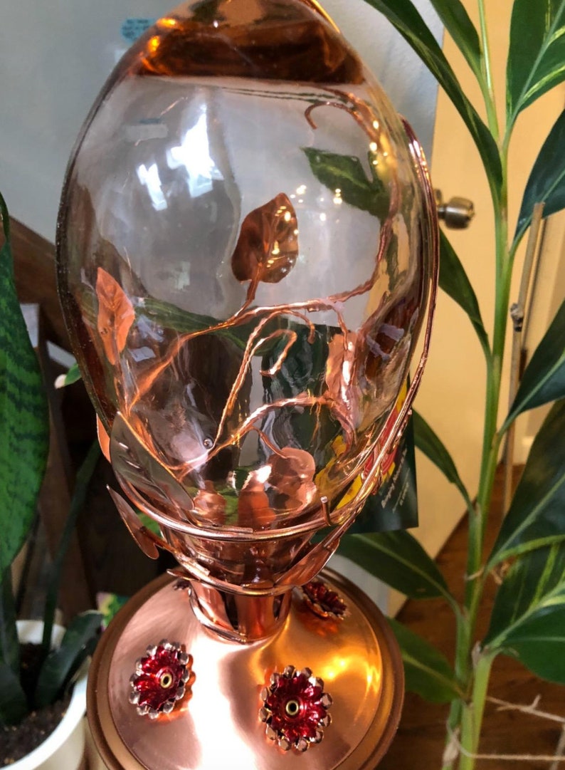 Copper Hummingbird Feeder Copper Humming Bird Feeder Etsy