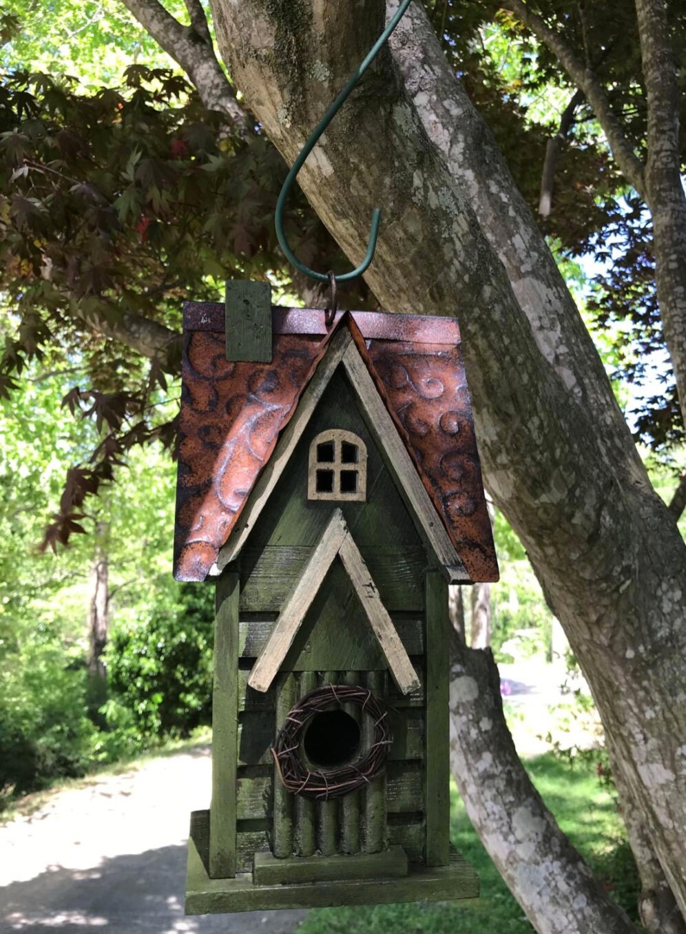 Birdhouse Tall Wooden Birdhouse Birdhouse For The Outdoor Etsy