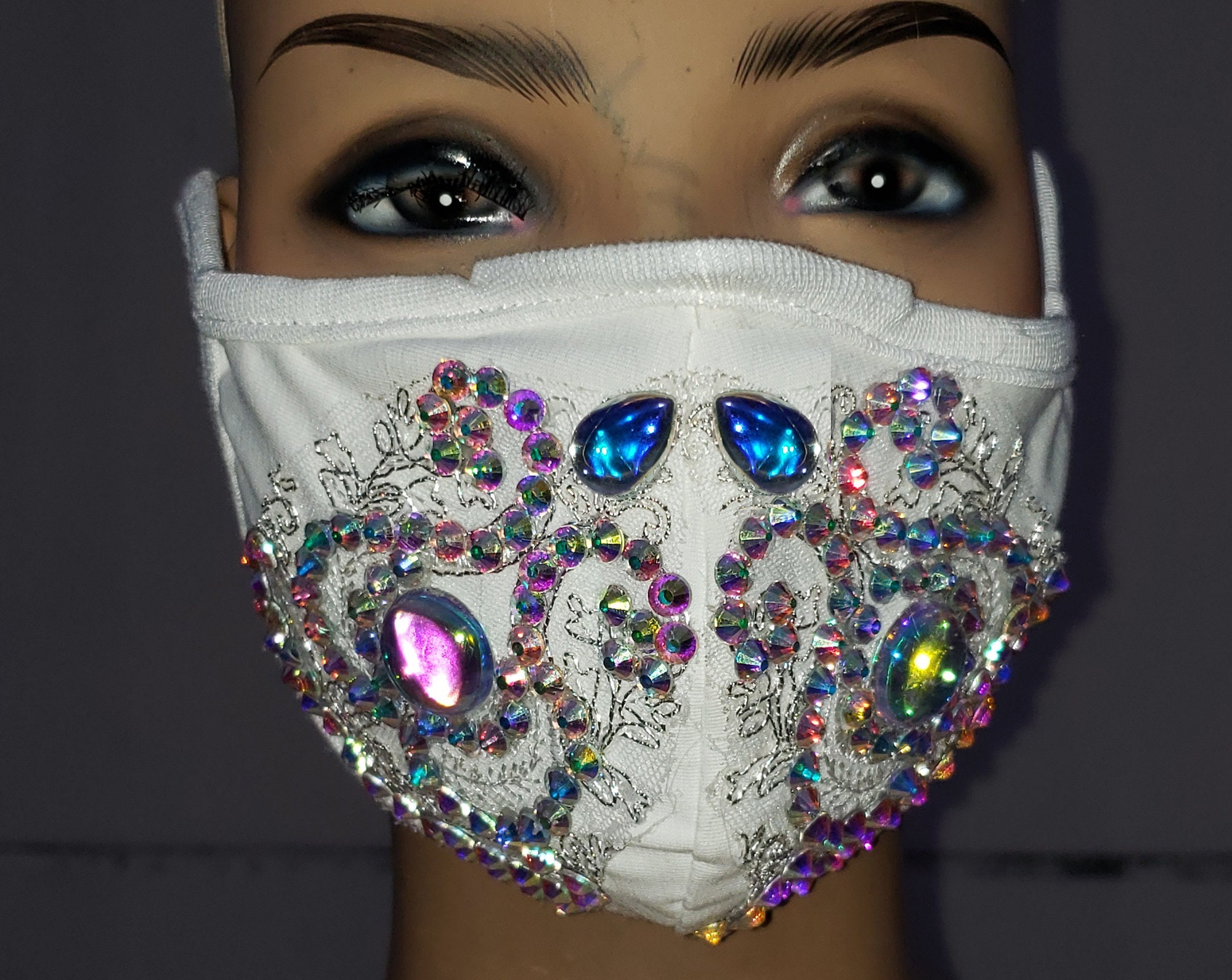 Lace Dust Maskburning man MaskRave MaskRhinestone Etsy