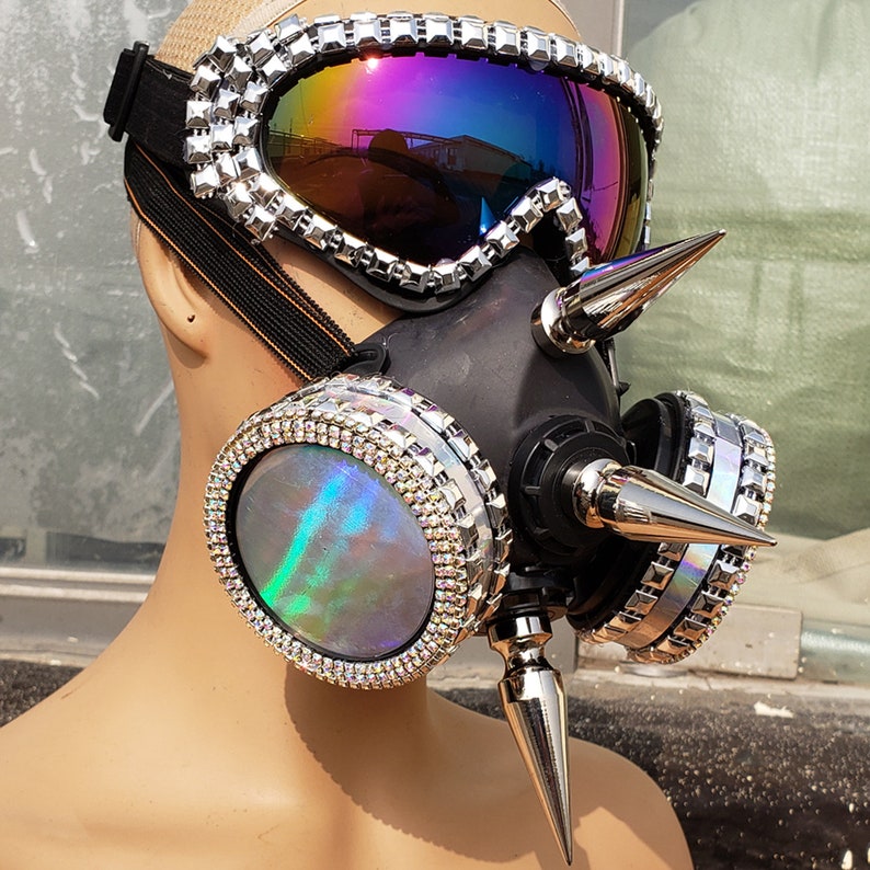 Burning Man Steampunk Gas Goggle MaskDust Spike Goggle Mask Etsy