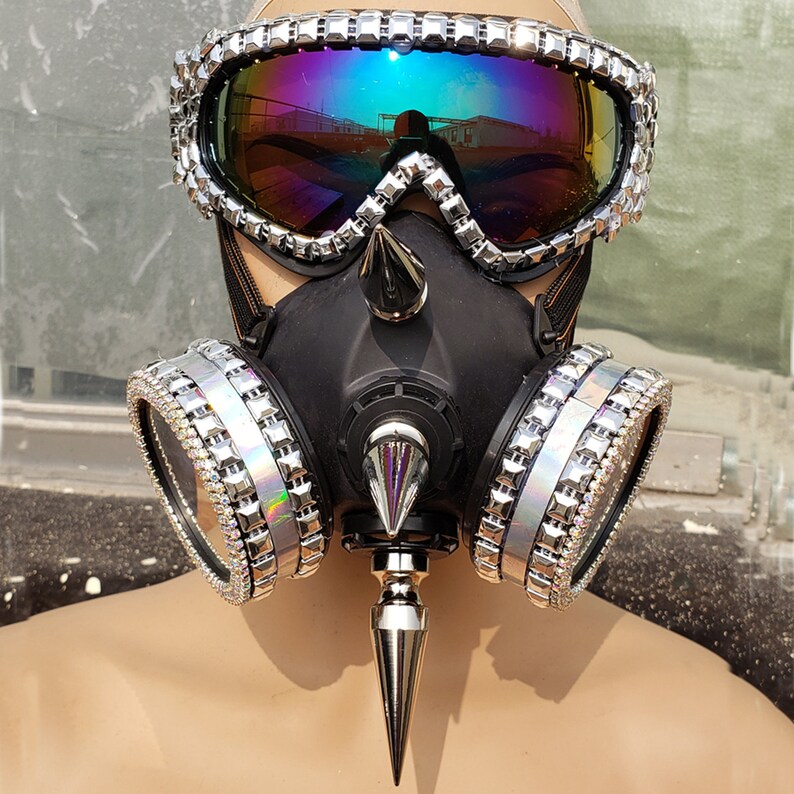 Burning Man Steampunk Gas Goggle MaskDust Spike Goggle Mask Etsy
