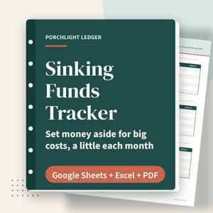 Sinking Funds Tracker Spreadsheet, Savings Goal Planner, Google Sheets, Excel, Printable PDF image 1