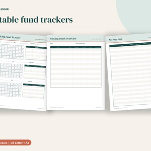 Sinking Funds Tracker Spreadsheet, Savings Goal Planner, Google Sheets, Excel, Printable PDF image 5