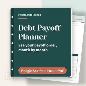 Debt Payoff Planner Spreadsheet, Snowball and Avalanche Calculator, Google Sheets, Excel, Printable PDF image 1