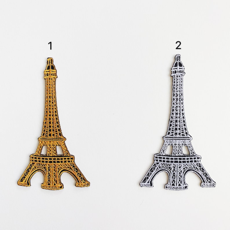 Vacay in Paris embroidery iron on patch Paris Eiffel Tower Tour De France Places Romance Gold Silver Travel Collectibles Badge