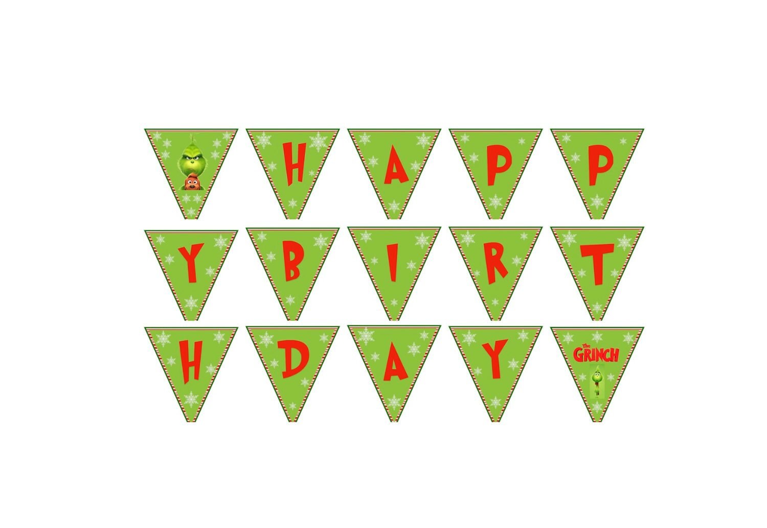 The Grinch Birthday Banner | Etsy