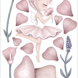 Wall Decals - Crysta the petal fairy. Isla dream prints