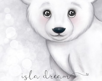 Foster the polar bear. Art Print