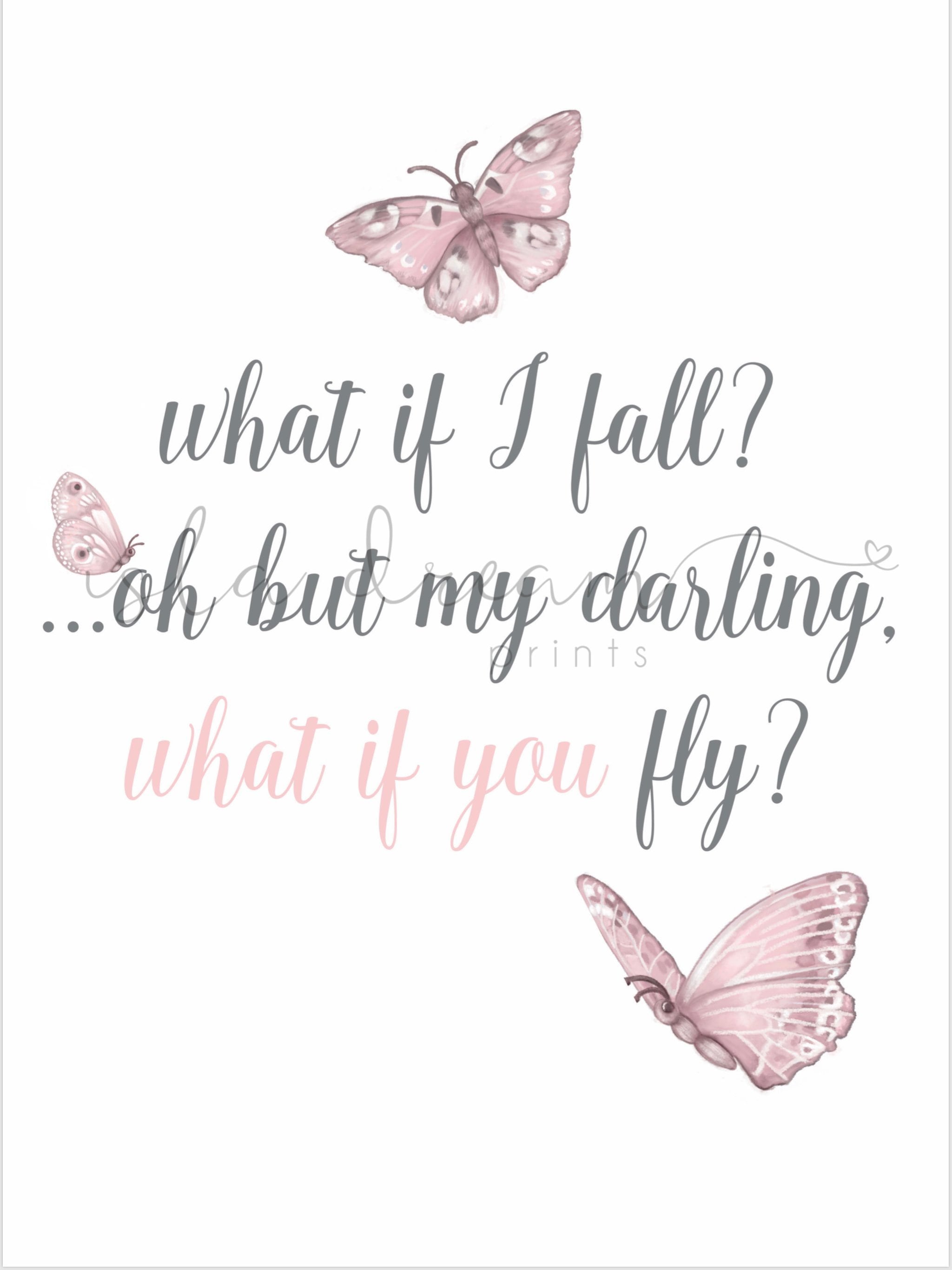 What If You Fly. Quote Art Print Etsy Australia