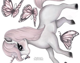 WALL DECALS A3 - Unicorn and butterflies