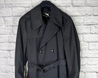 Army 1990's Black Trench Coat W/ Liner Size: 42L #2