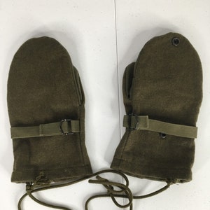 Vintage German Army Wool Mittens Size: Medium