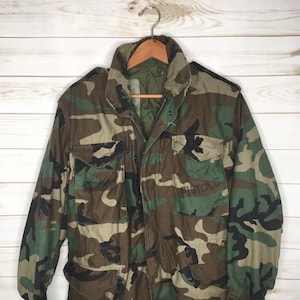 Vintage M-65 Punk Rock Woodland Field Jacket Size: Medium - Regular #6