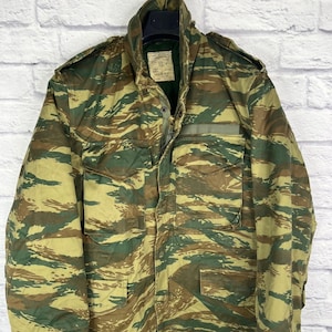 Vintage Greek Lizard Camo Field Jacket w/ Liner Size: Medium - Regular #1