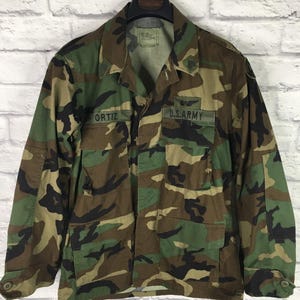 Vintage Winter Weight Woodland Camo BDU Jacket Size: Small - Short #15