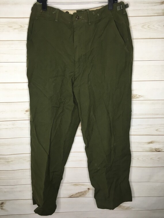 Vintage G.I. Wool OD M-1951 Field Pants 