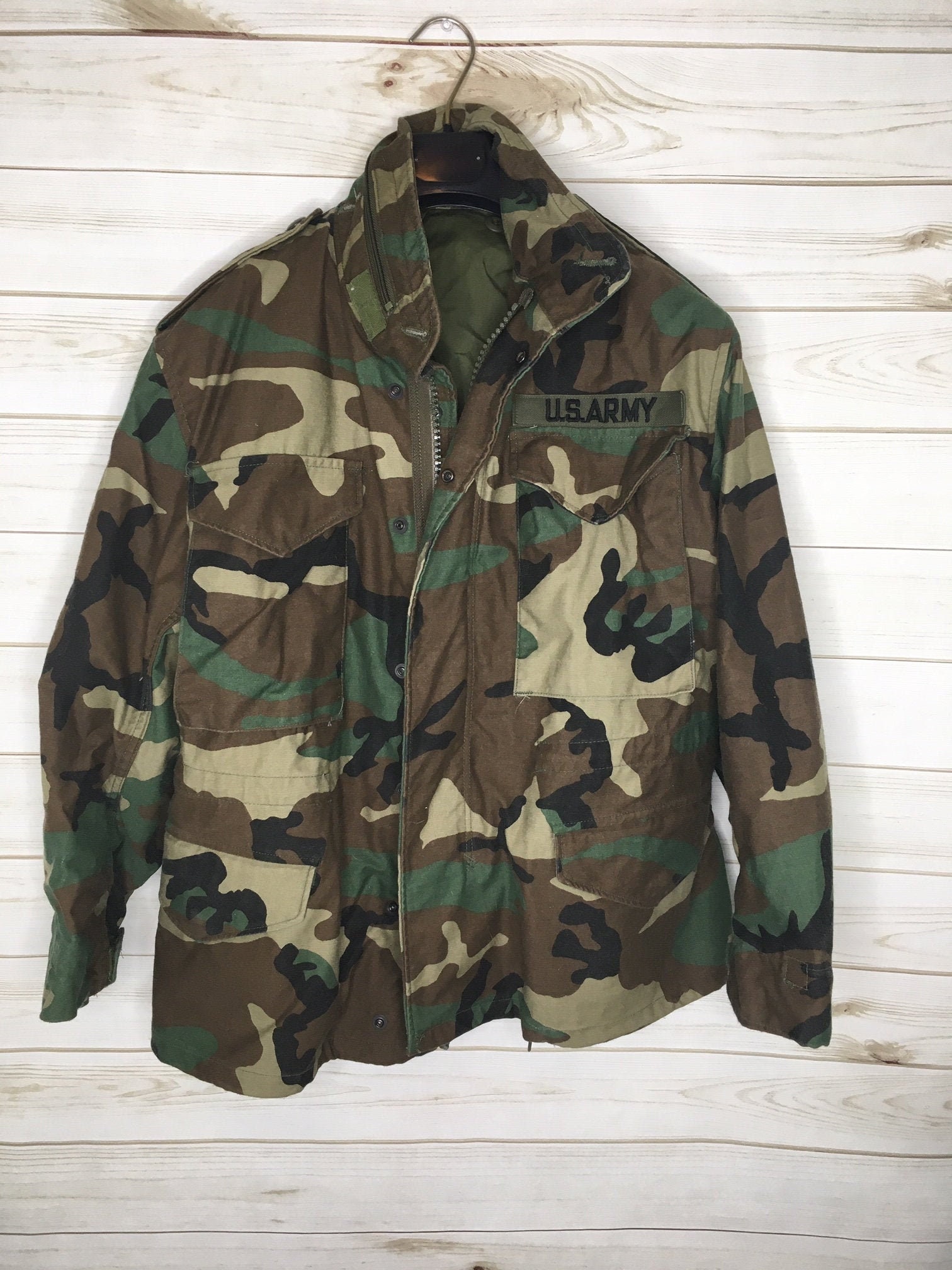 Woodland camo m65 field jacket hotsell