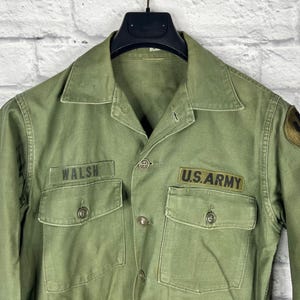 Vintage Vietnam War OG-107 Utility Shirt Size: Small #6