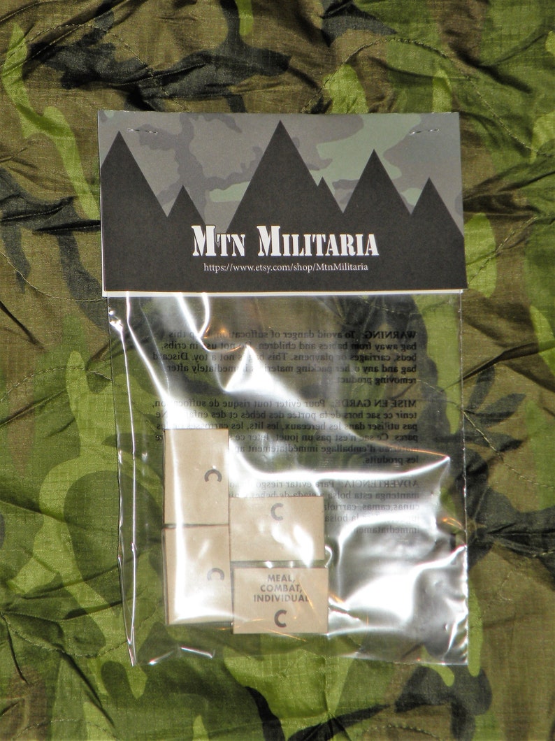 1-12 Scale Vietnam C-Ration Sheets for 6/" Scale Toys