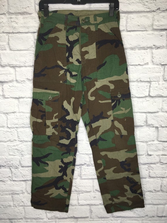 Vintage Boy's Woodland Camo BDU Pants 