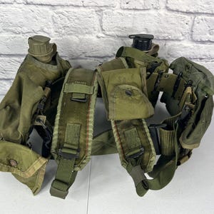 Ensemble LC-2 LBE militaire américain vintage n° 1 : équipement de campagne ALICE des années 80-90