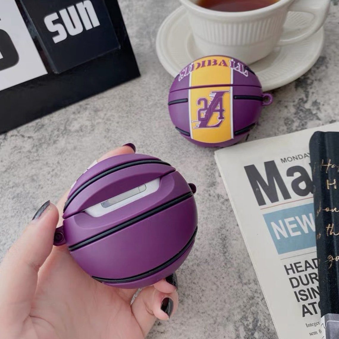 Kobe Bryant basketball AirPods Case design Lakers Barman Etsy