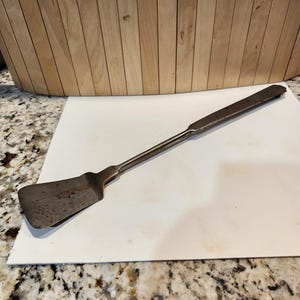 Antique Long Handled Spatula with Incised Decoration Primitive Antique