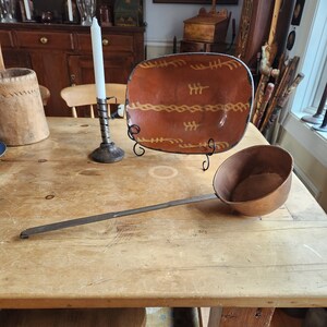 Antique Hand Forged Copper Ladle Primitive Antique