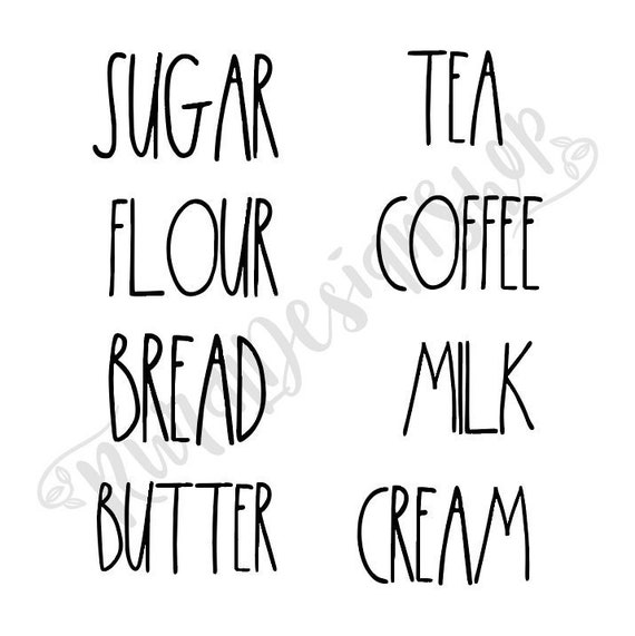 Download Pantry Label Rae Dunn Inspired Svg File Silhouette Cameo Etsy