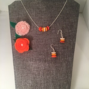 Elegante und einfache Tagua Halskette Kette mit passenden Ohrringen