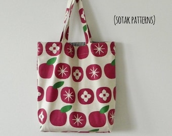 Everyday Tote, pdf pattern, instant download, bag pattern, tote bag, simple tote, canvas tote, diy, sotak patterns, sewing pattern, sew