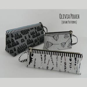 Olivia Beutel, PDF-Schnittmuster, Reißverschlusstäschchen in drei Größen, sofort download, Dopp-Kit, Kulturtasche, Schminktasche, Stifte, Tasche, diy